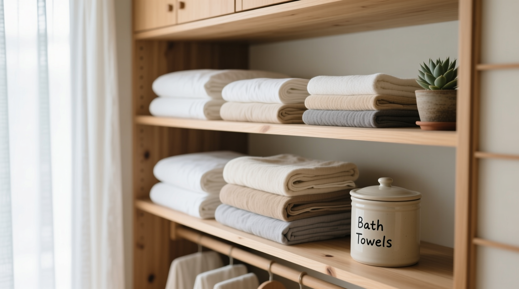 organizing a linen closet
