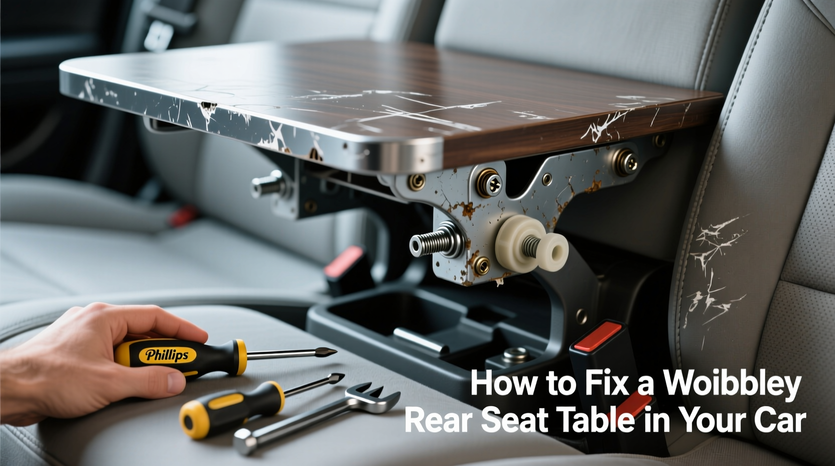 wobbly rear seat table fix