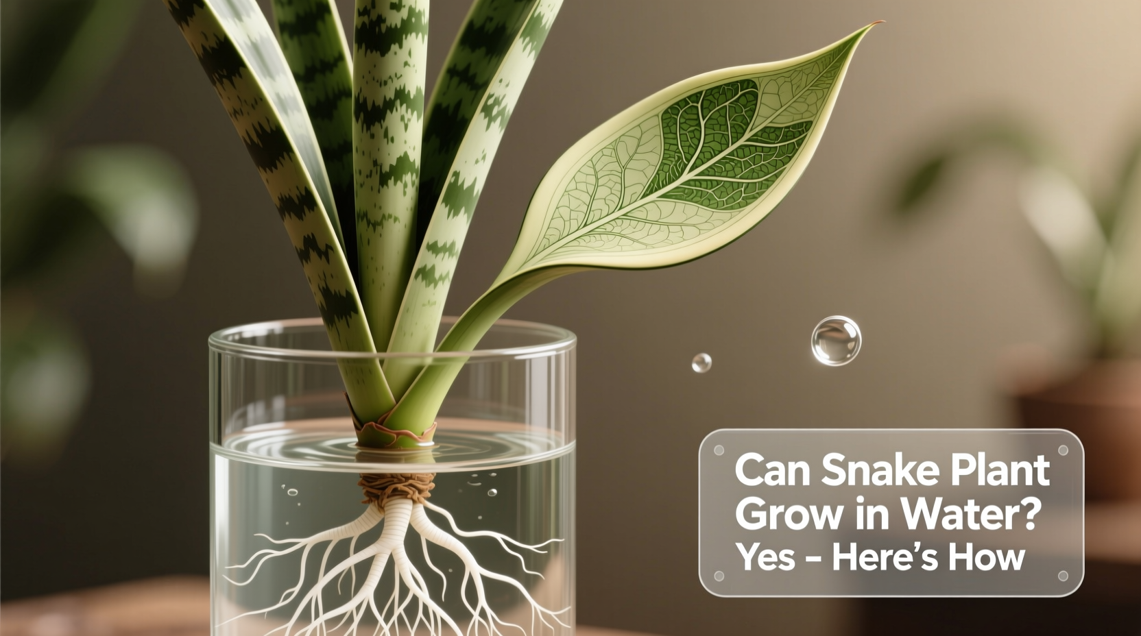 can snake plants grow in water