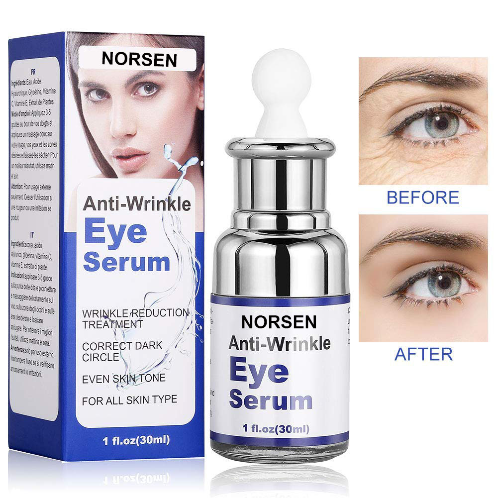 Private Label Organic Skin Care Anti Aging Anti Wrinkle Eye Envy Serum Glass Bottle Liquid Collagen Female 3 Years Sample Size