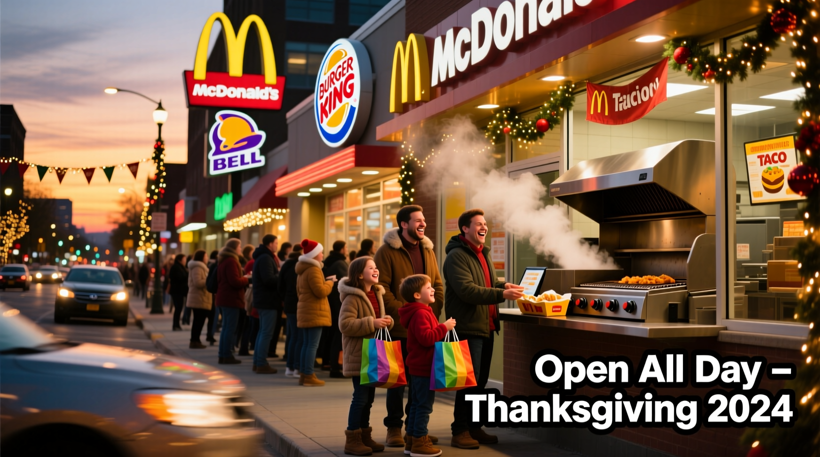 what fast food is open on thanksgiving open now