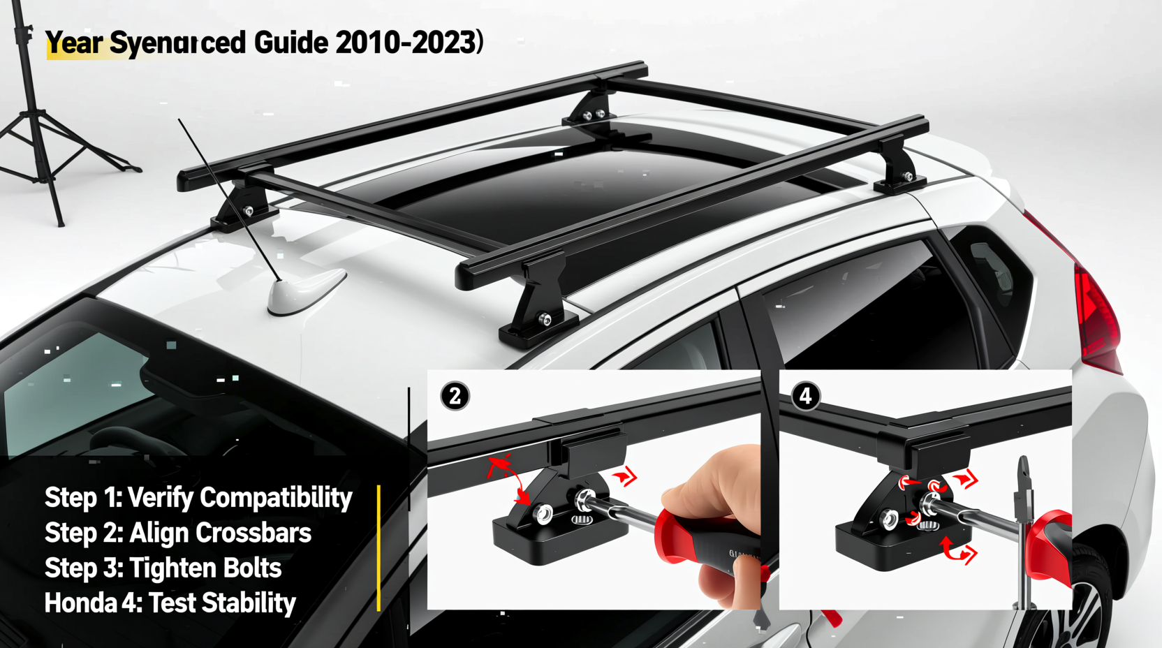 honda fit roof rack install