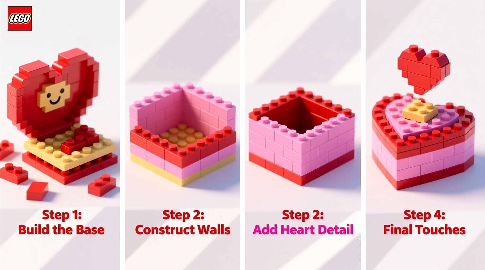how to make a lego valentines day box