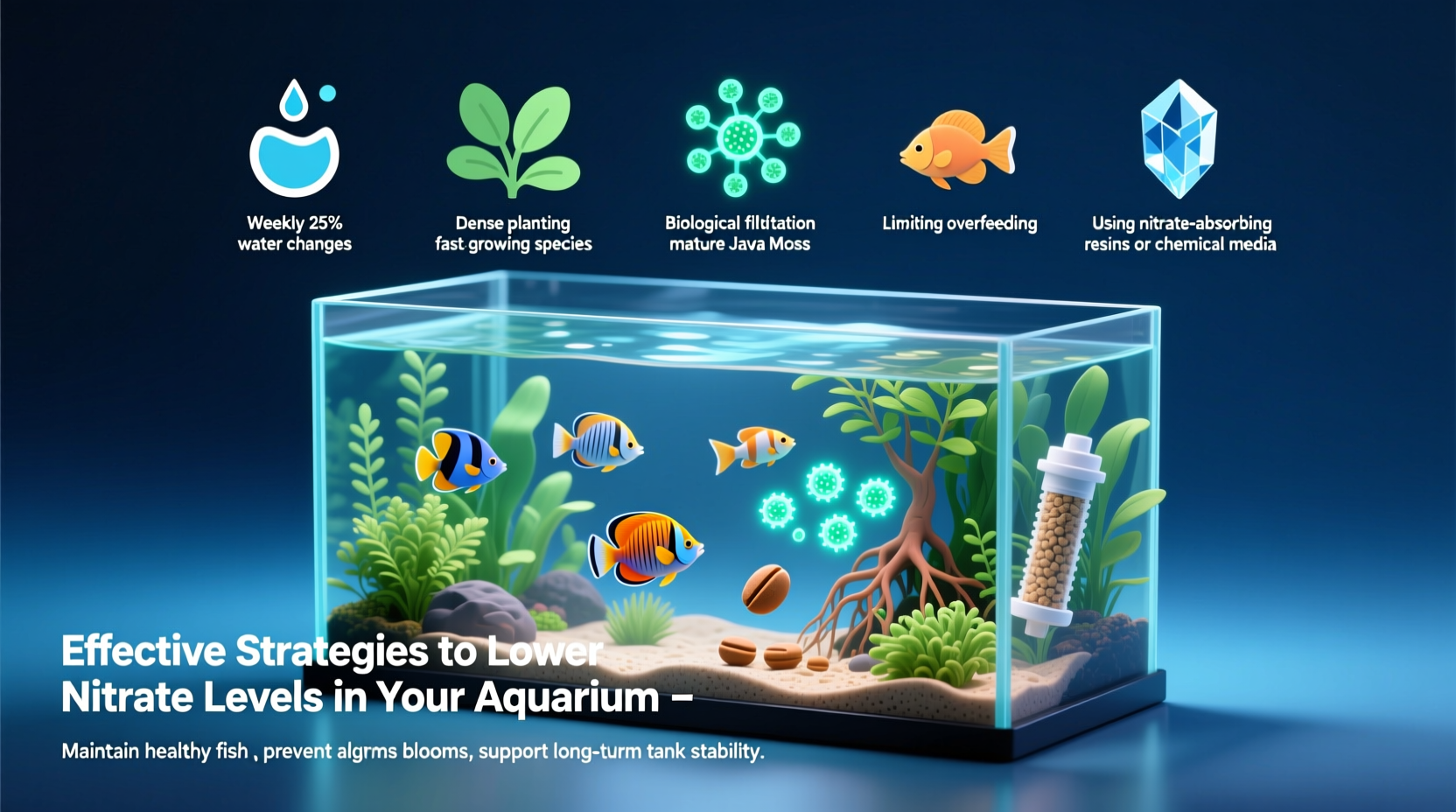 effective strategies to lower nitrate levels in your aquarium for a healthy fish tank