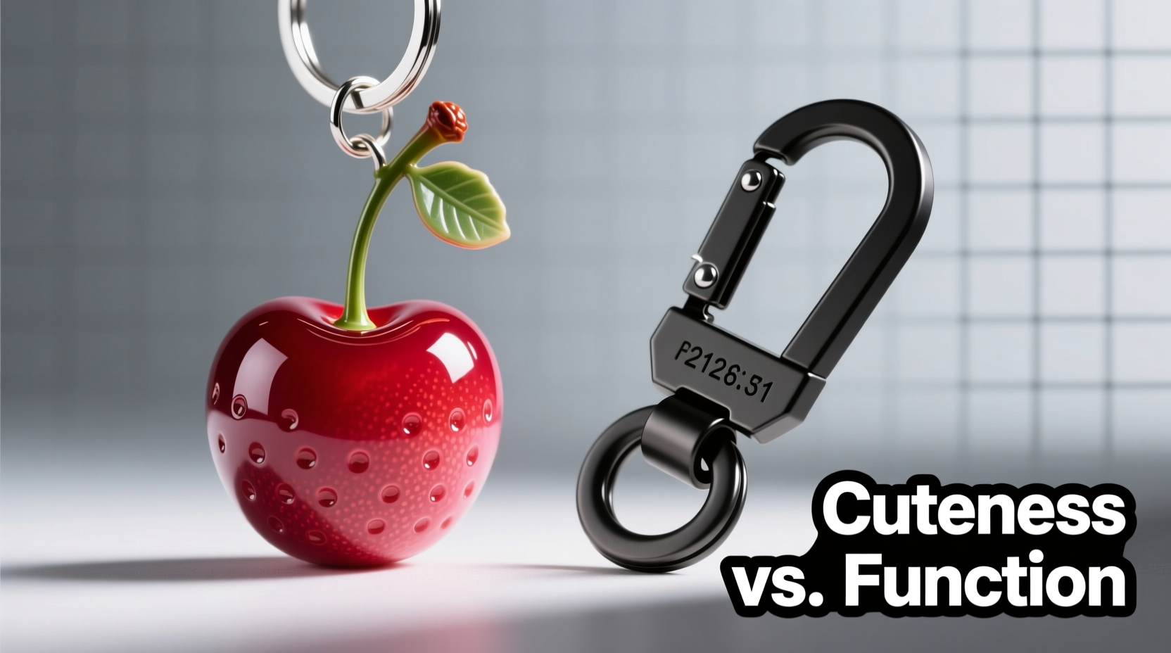 cherry keychain vs functional keychain is the cuteness worth sacrificing practicality