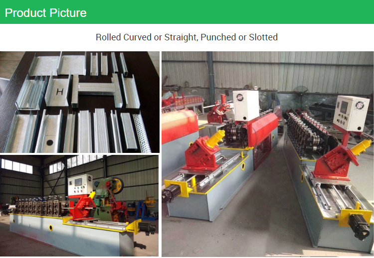factory price u c track stud metal ceiling light steel roof gutter profile roll keel forming machine