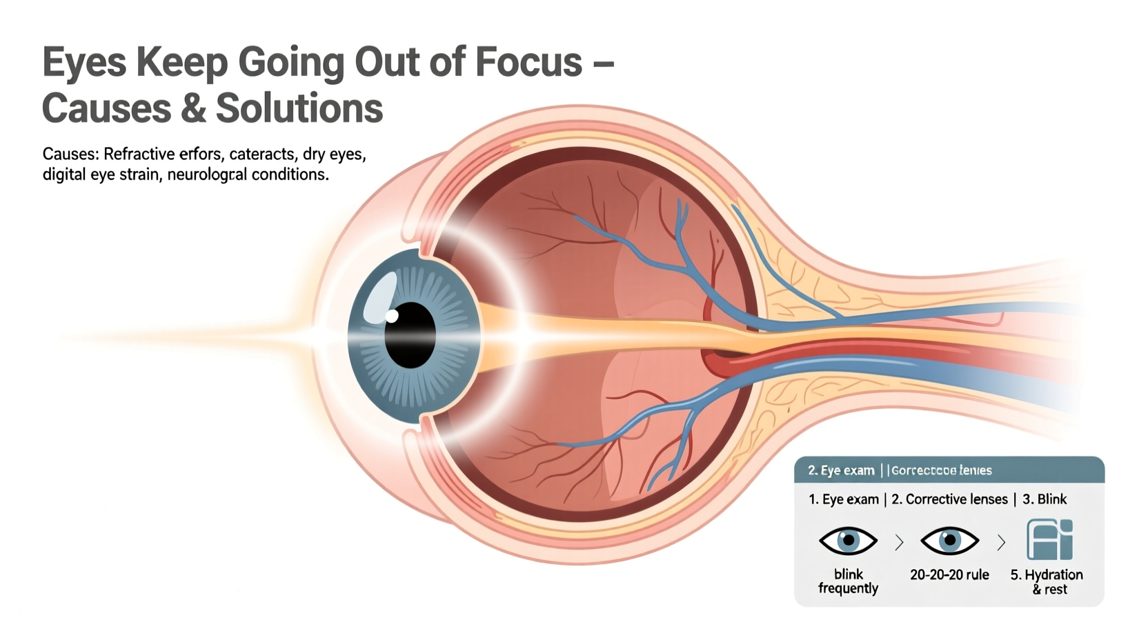 eyes keep going out of focus causes and what to do