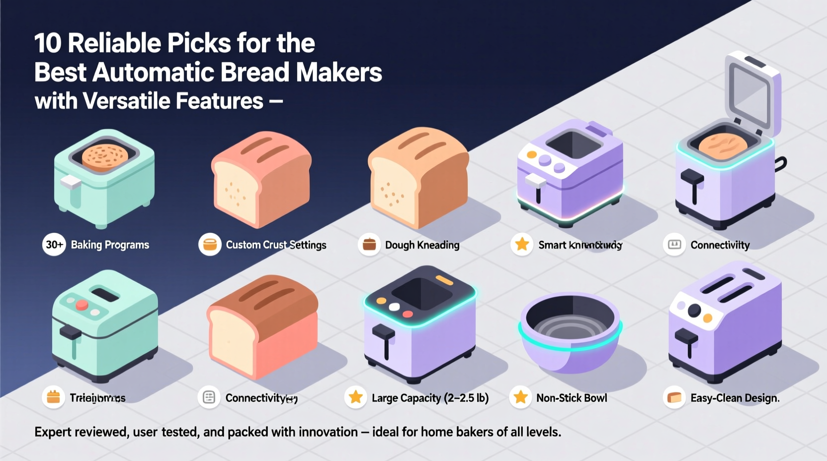 10 reliable picks for the best automatic bread maker with versatile features
