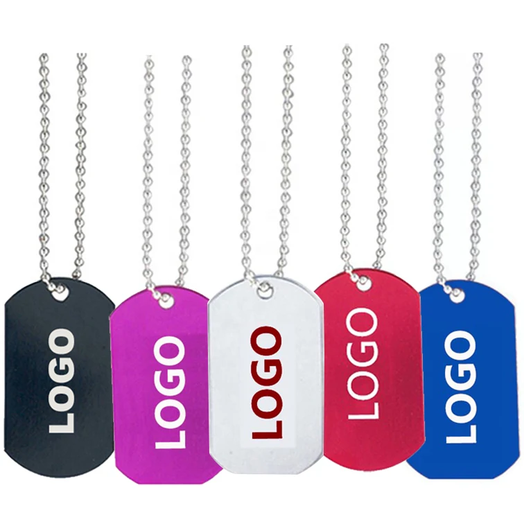 Cheap Personalized Collar Machine White Sublimation Coated Blank Id Military Custom Dog Tags