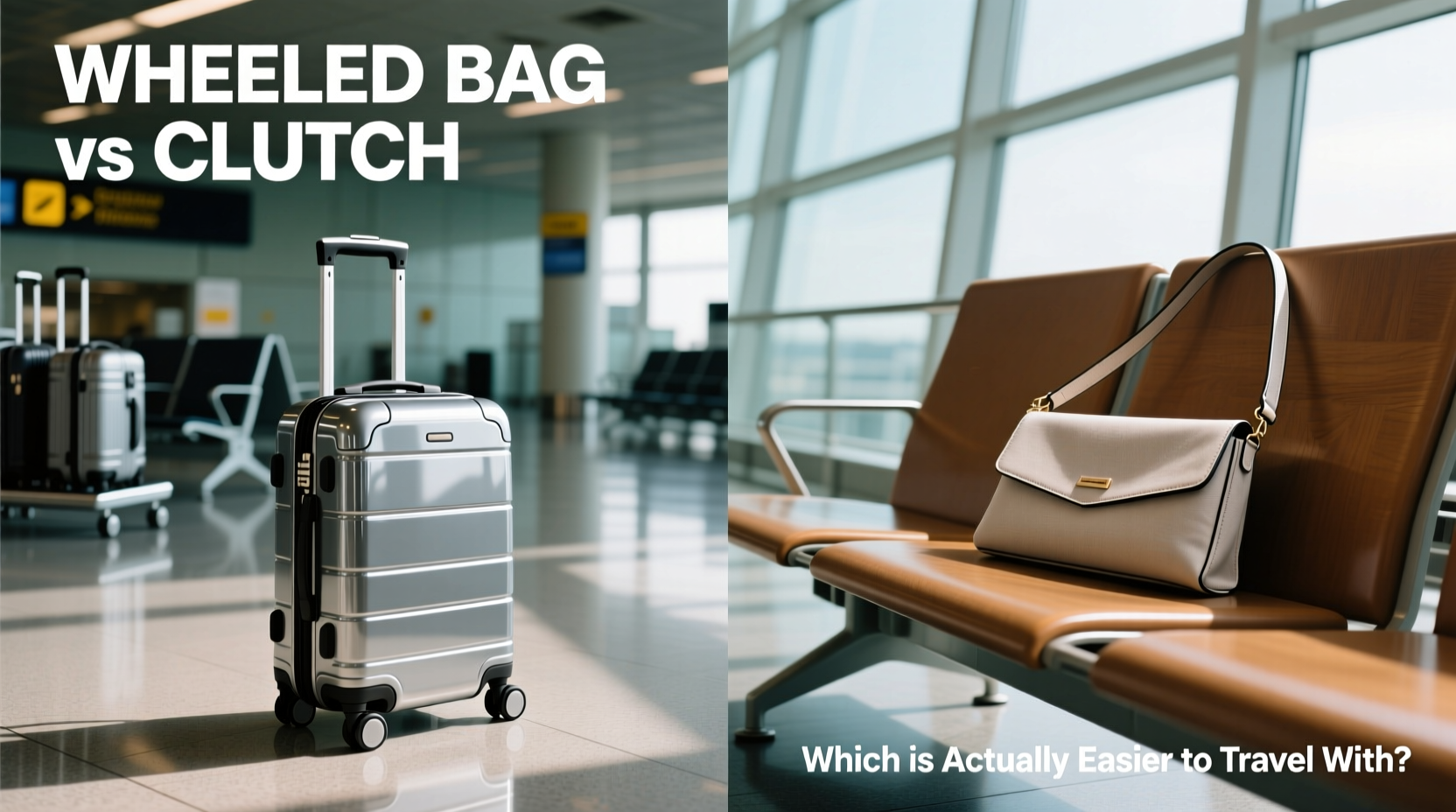wheeled bag vs clutch which is actually easier to travel with