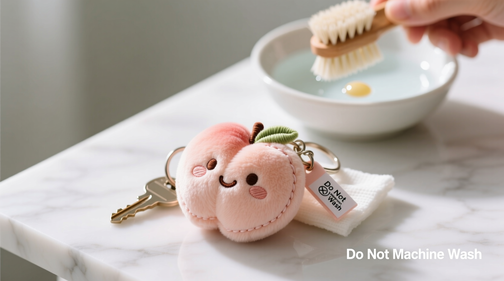 gentle and effective methods to clean your plush peach keychain without damage