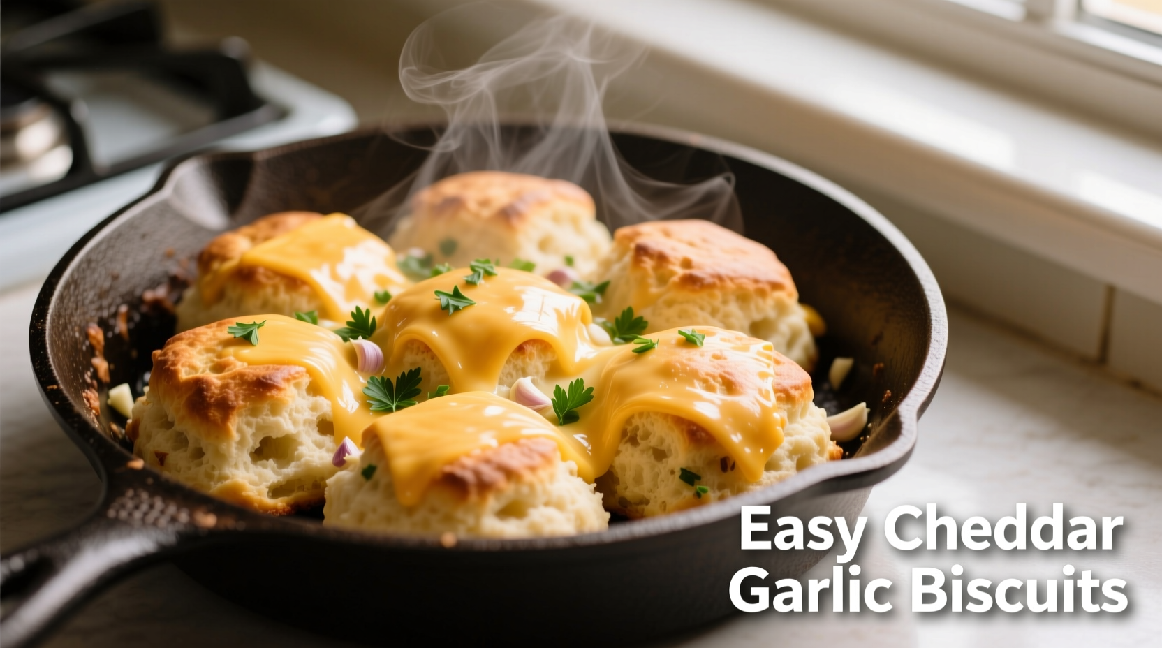 easy cheddar garlic biscuits