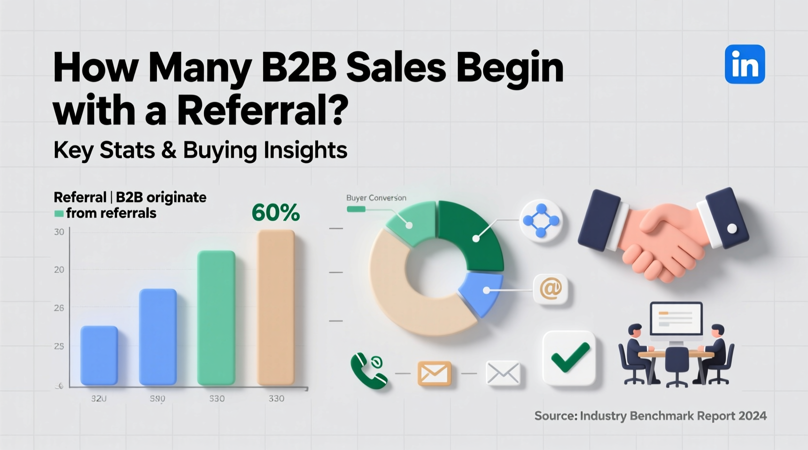 how many b2b sales begin with a referral