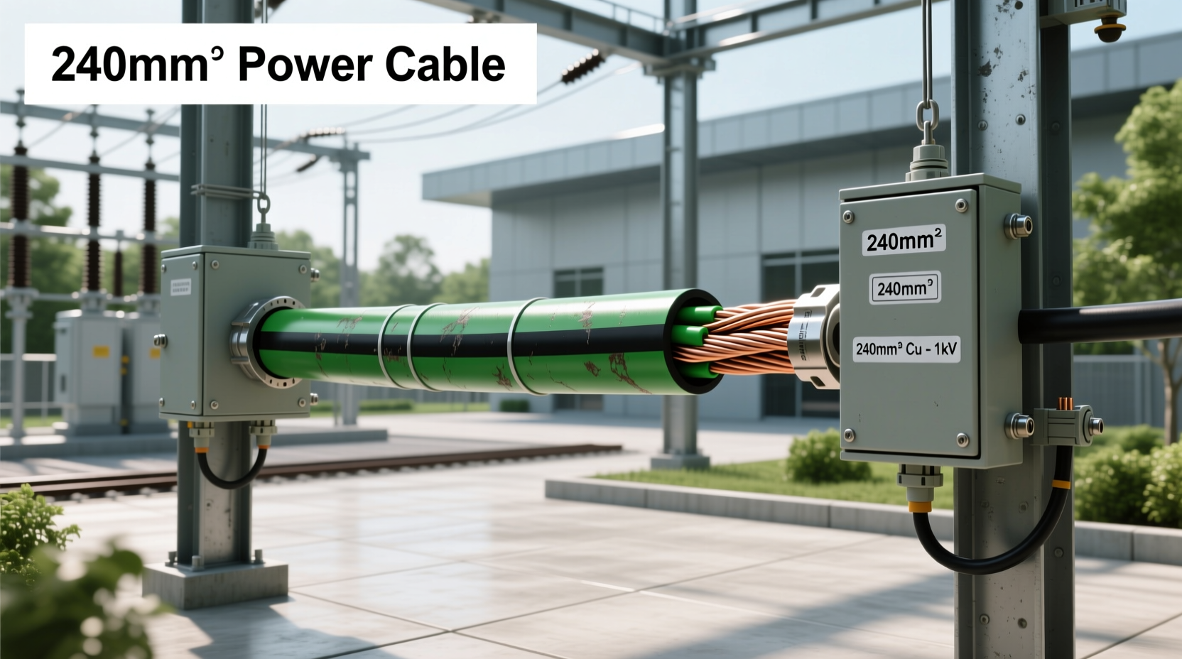 240mm² power cable guide ampacity, sizing use cases