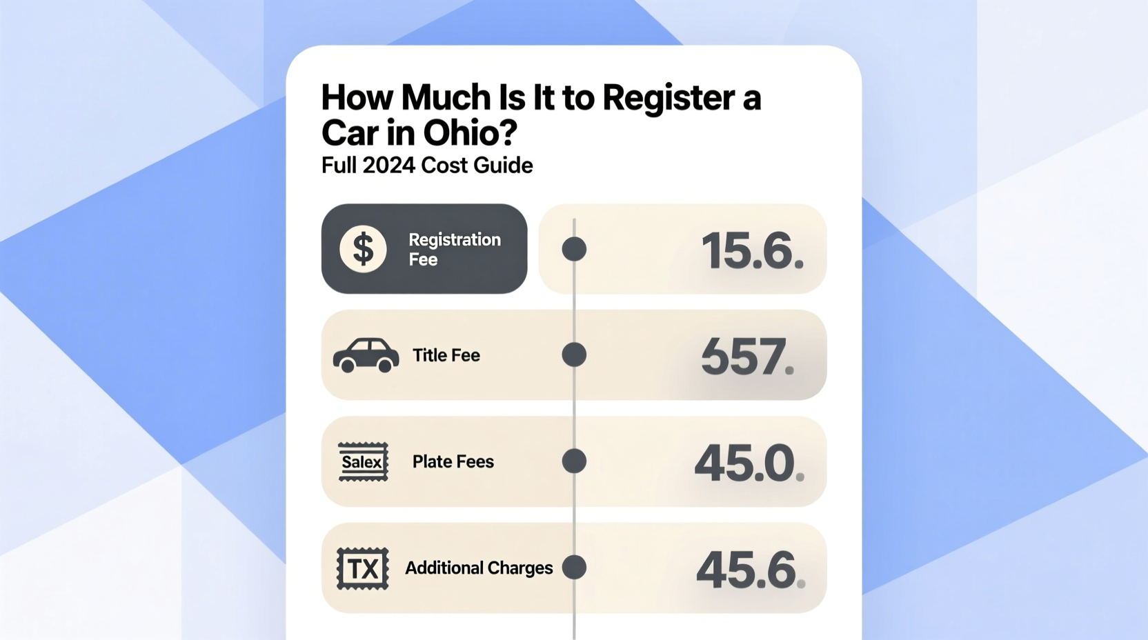 how much is it to register a car in ohio