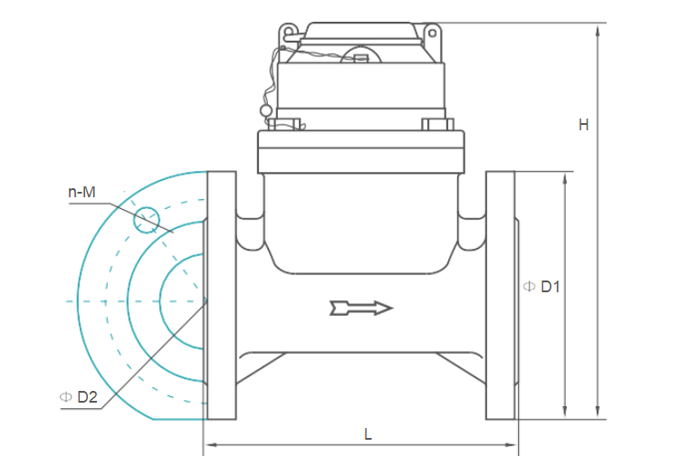 product-750-515 DN100 dry dial industrial woltman type water meters