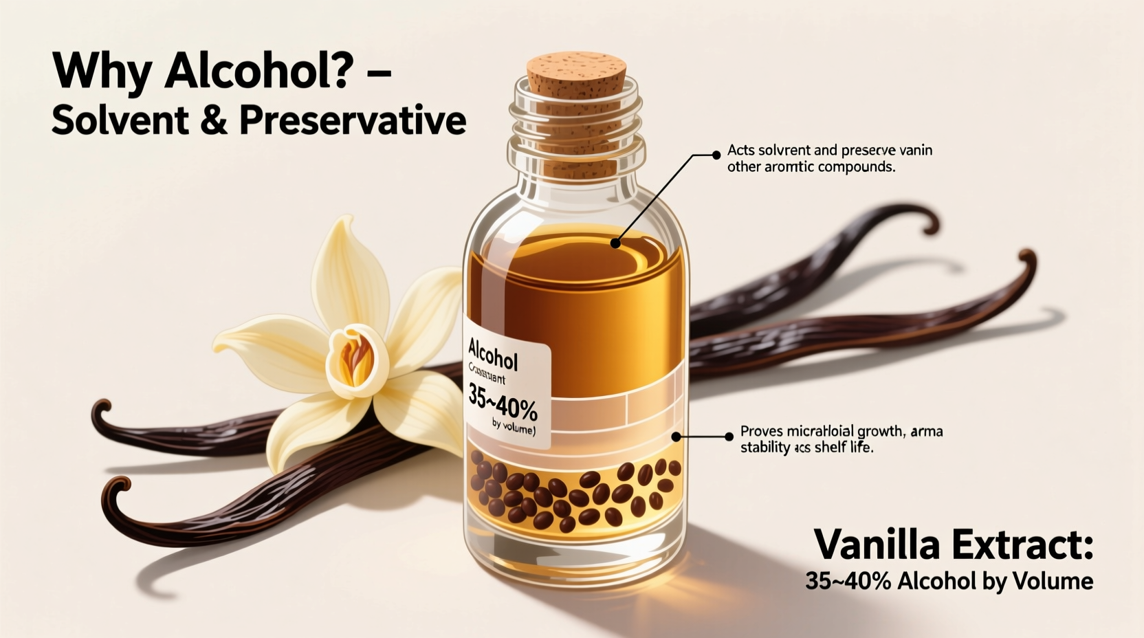 vanilla extract alcohol content why its there and what it does