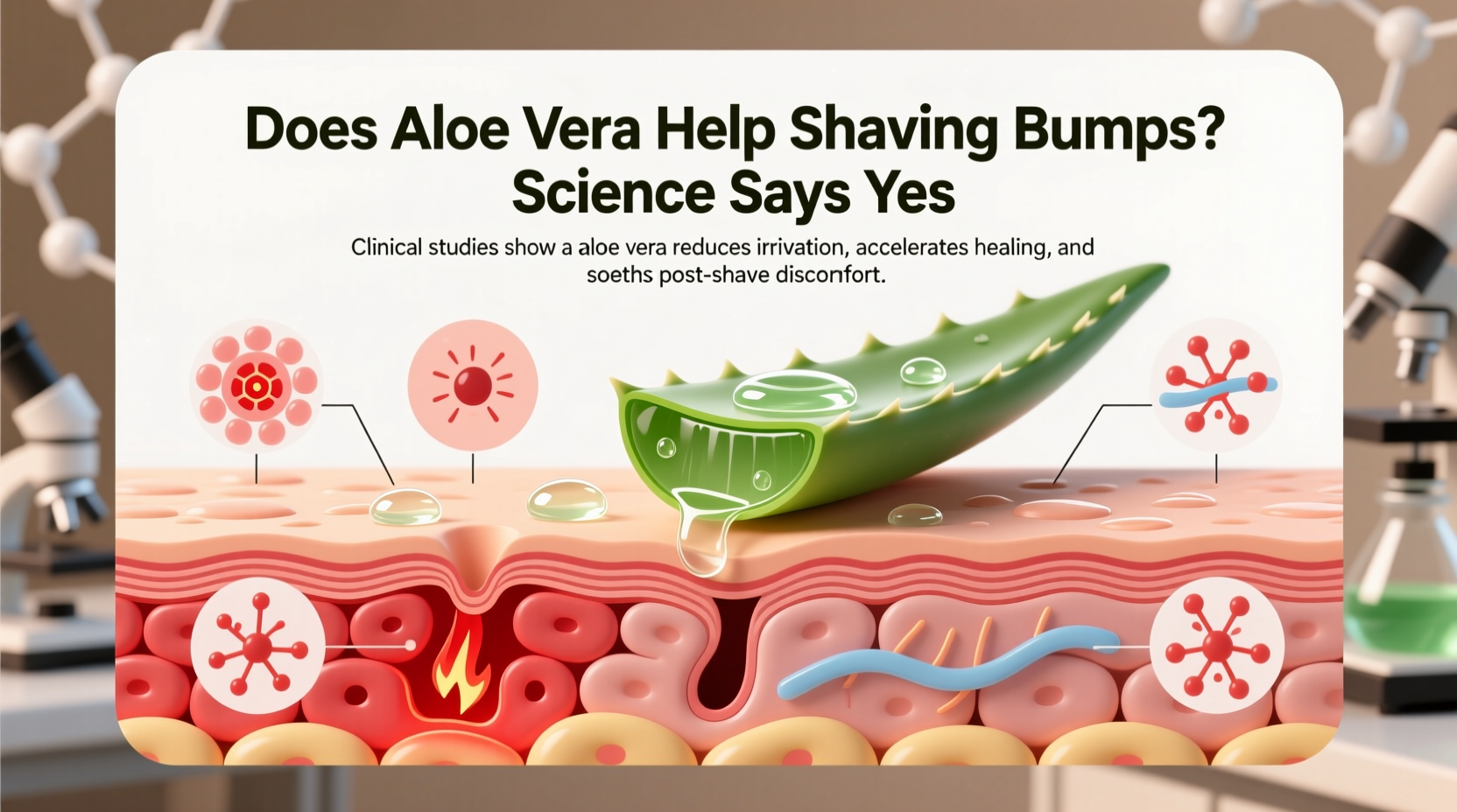 does aloe vera help shaving bumps