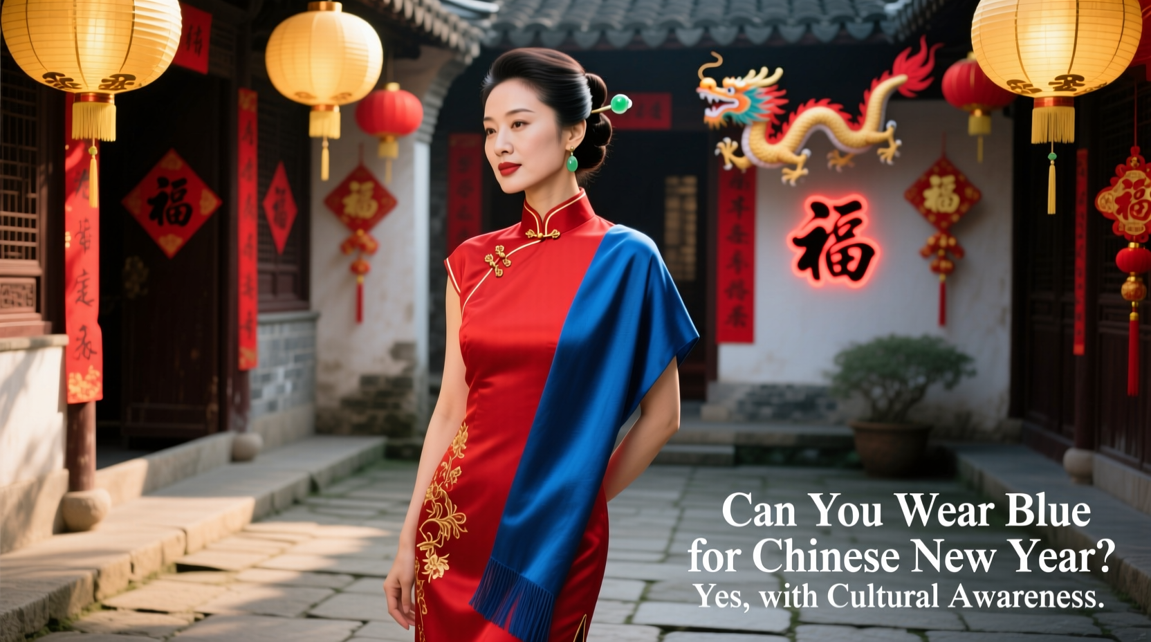 can you wear blue for chinese new year