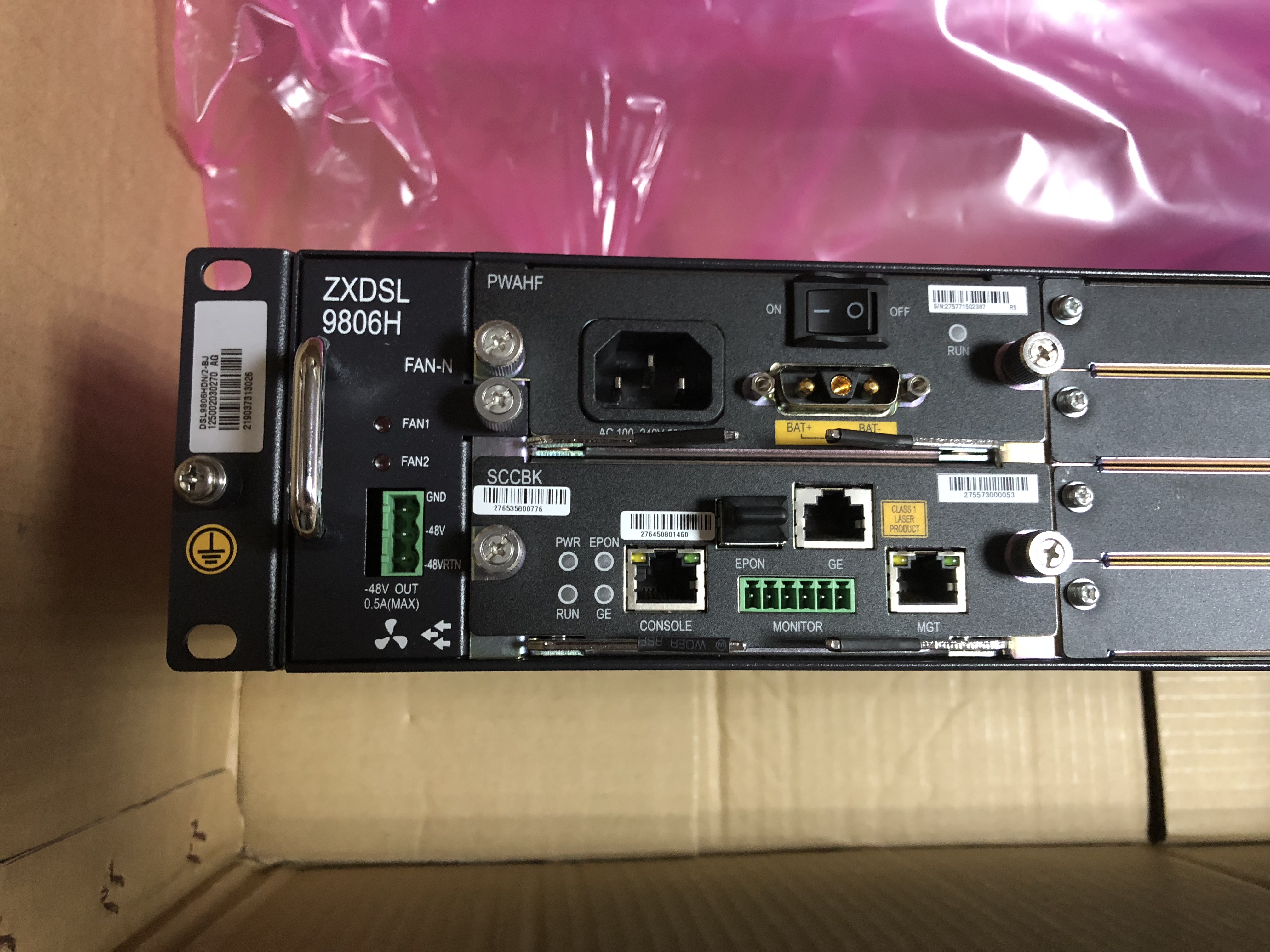 MMSC ♡ ZTE MSAN ZXDSL 9806H SCCB - Reliable Fiber Optic Transceivers