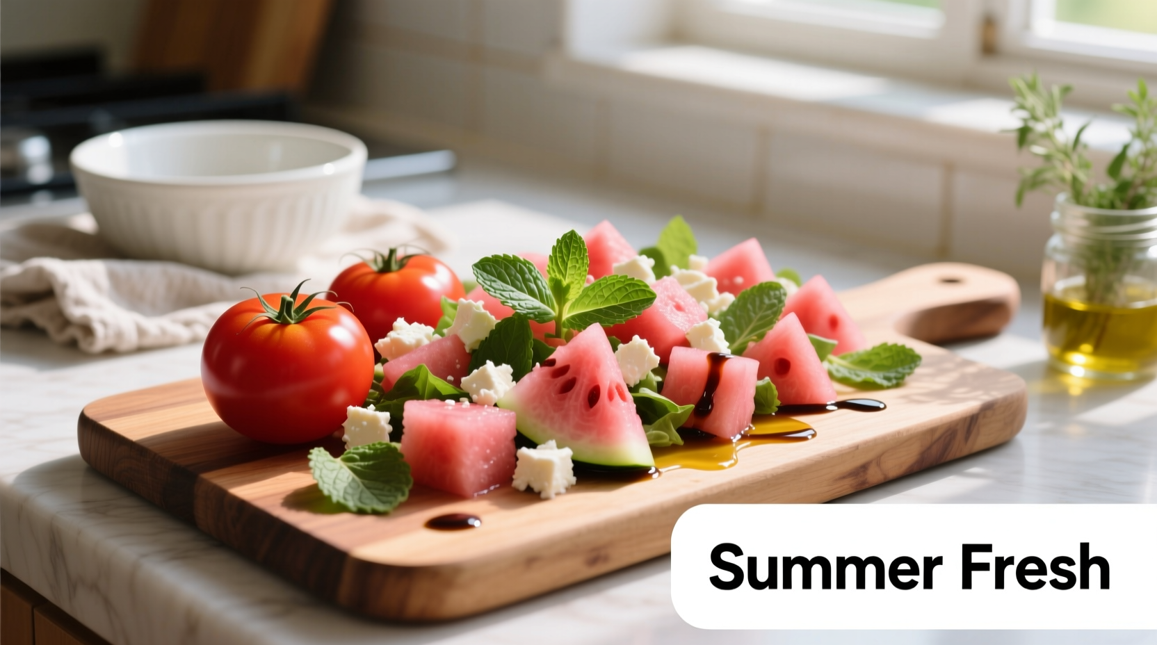 Perfect Tomato Watermelon Salad Recipe in 15 Minutes