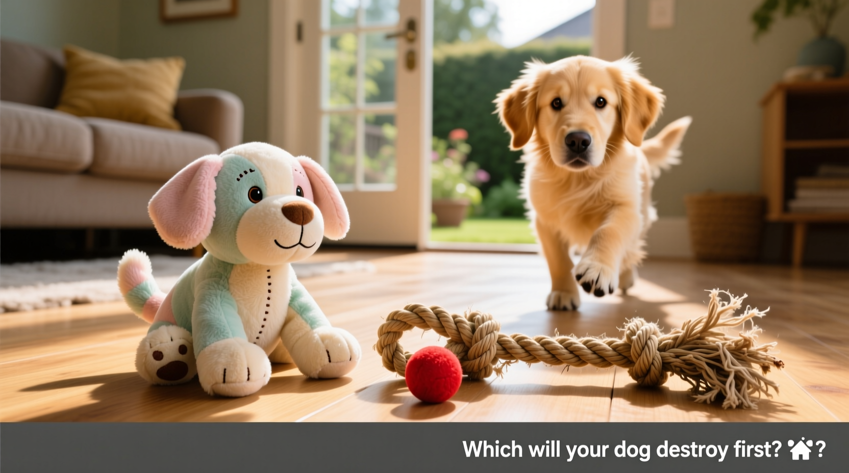 cute plush dog toy vs rope toy which one will my dog destroy first 2