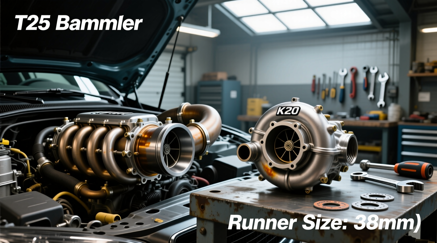 How to choose t25 turbo manifold,What size runner is a K20 turbo manifold?