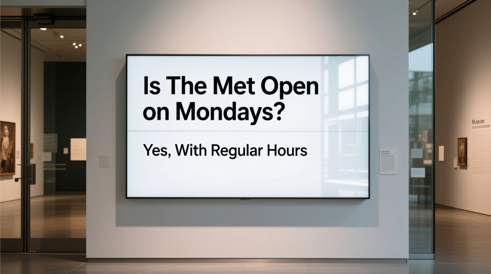 is the met open on mondays