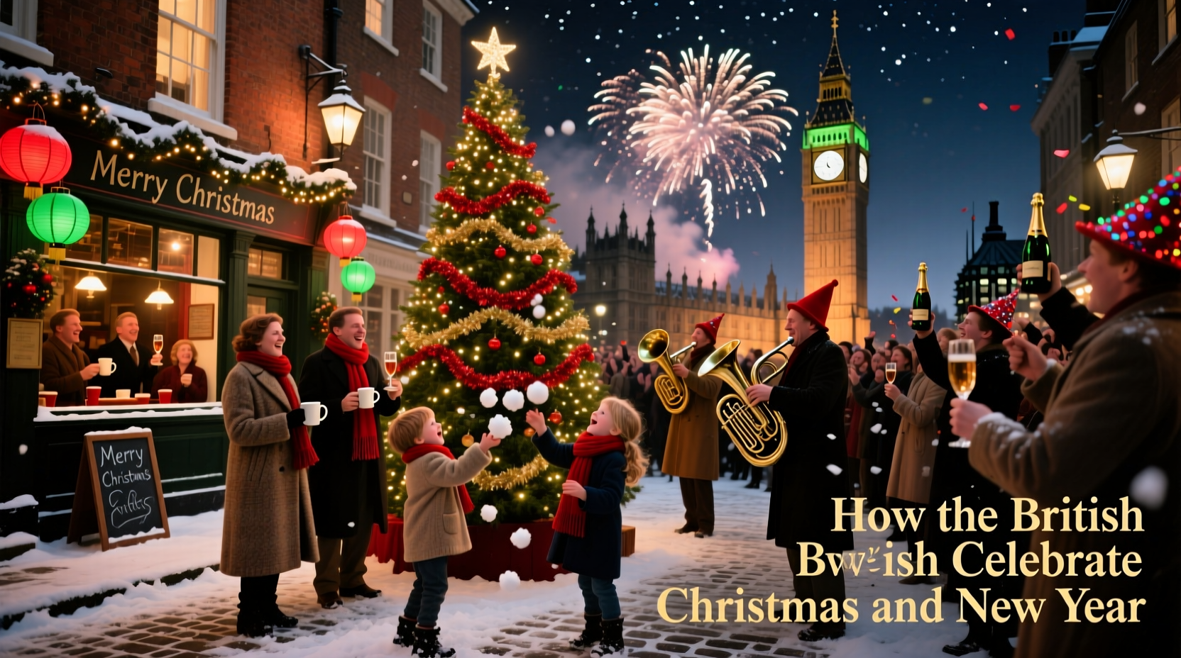 how do the british celebrate christmas and new year