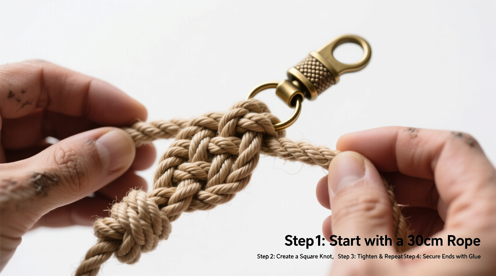 step by step guide to crafting durable and stylish woven rope keychains