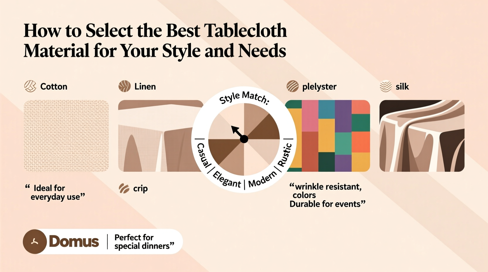 how to select the best tablecloth material for your style and needs