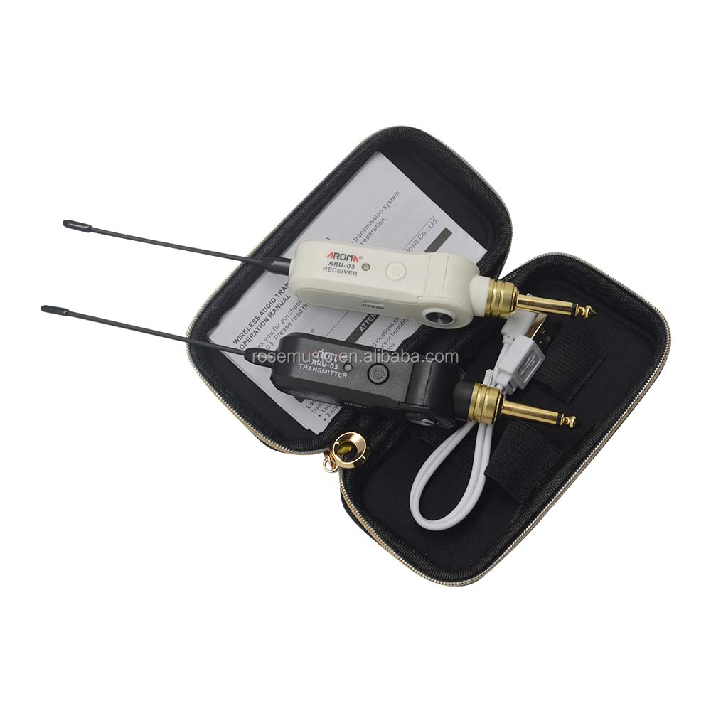 香气发射器接收器aru-03内置可充电锂电池最大20m电吉他低音传输范围