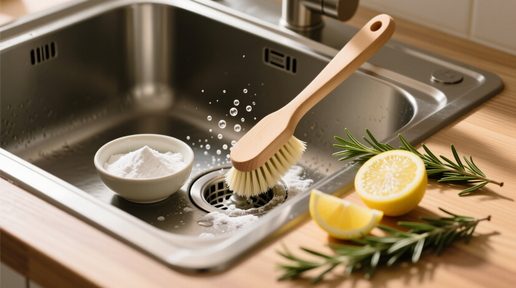 how to clean a sink drain with natural ingredients