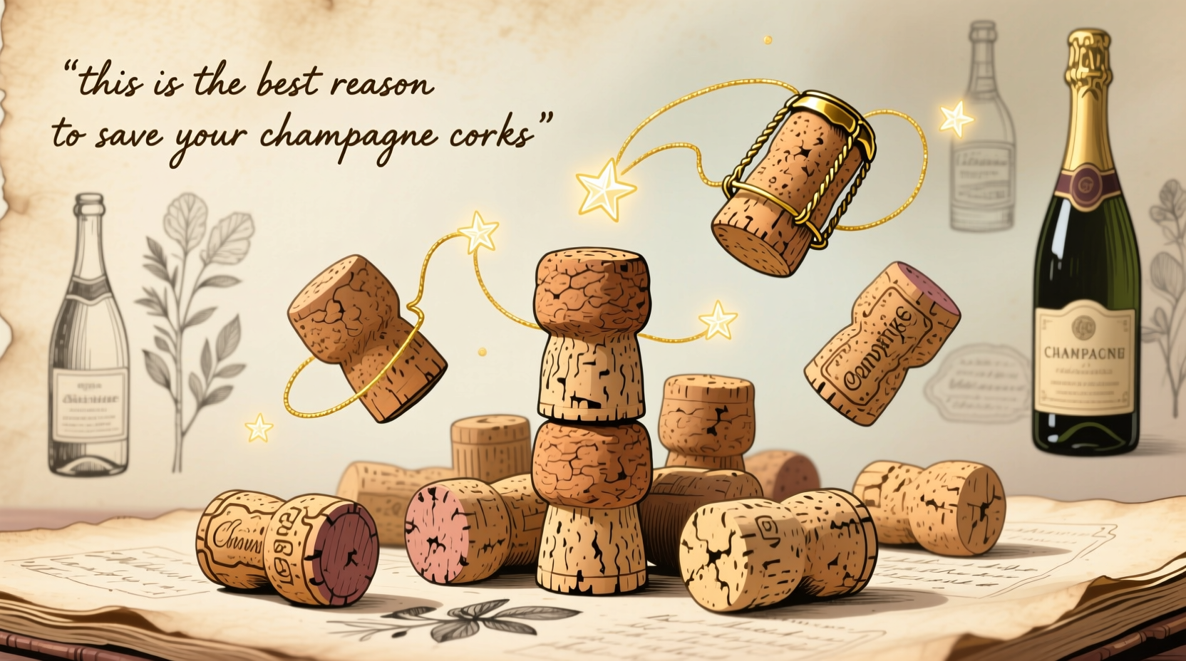 this is the best reason to save your champagne corks