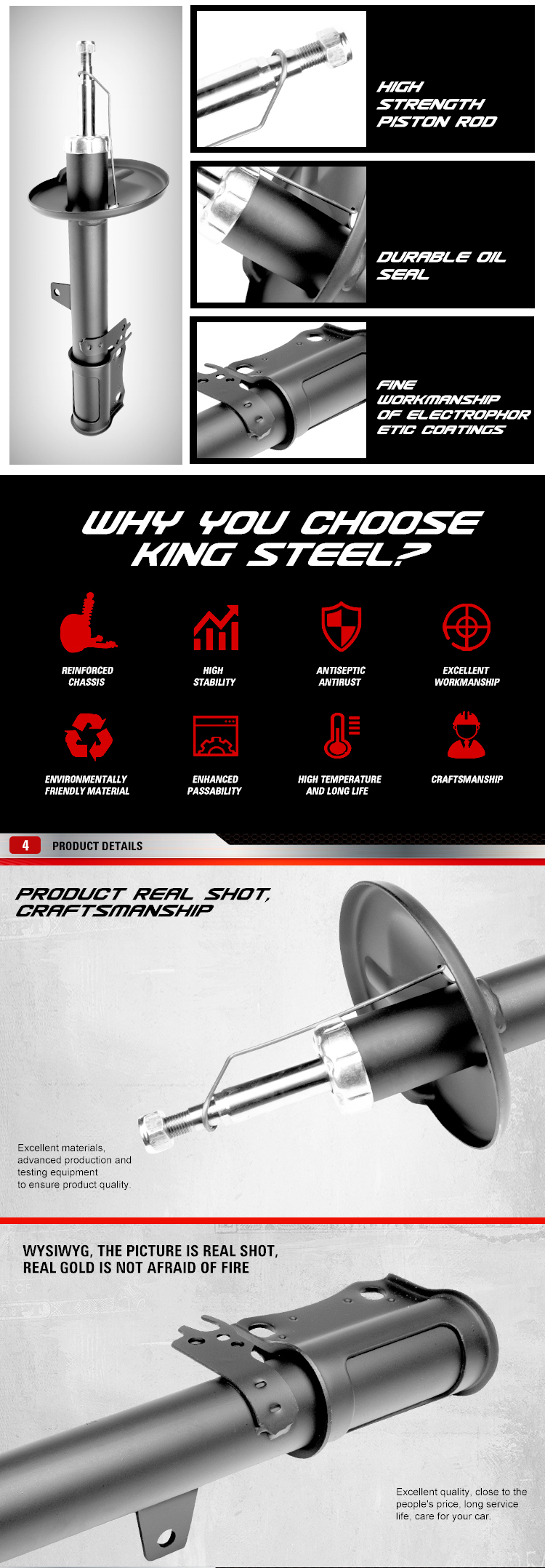 KINGSTEEL OEM 334394 - Japanese Cars Parts for Lexus RX330