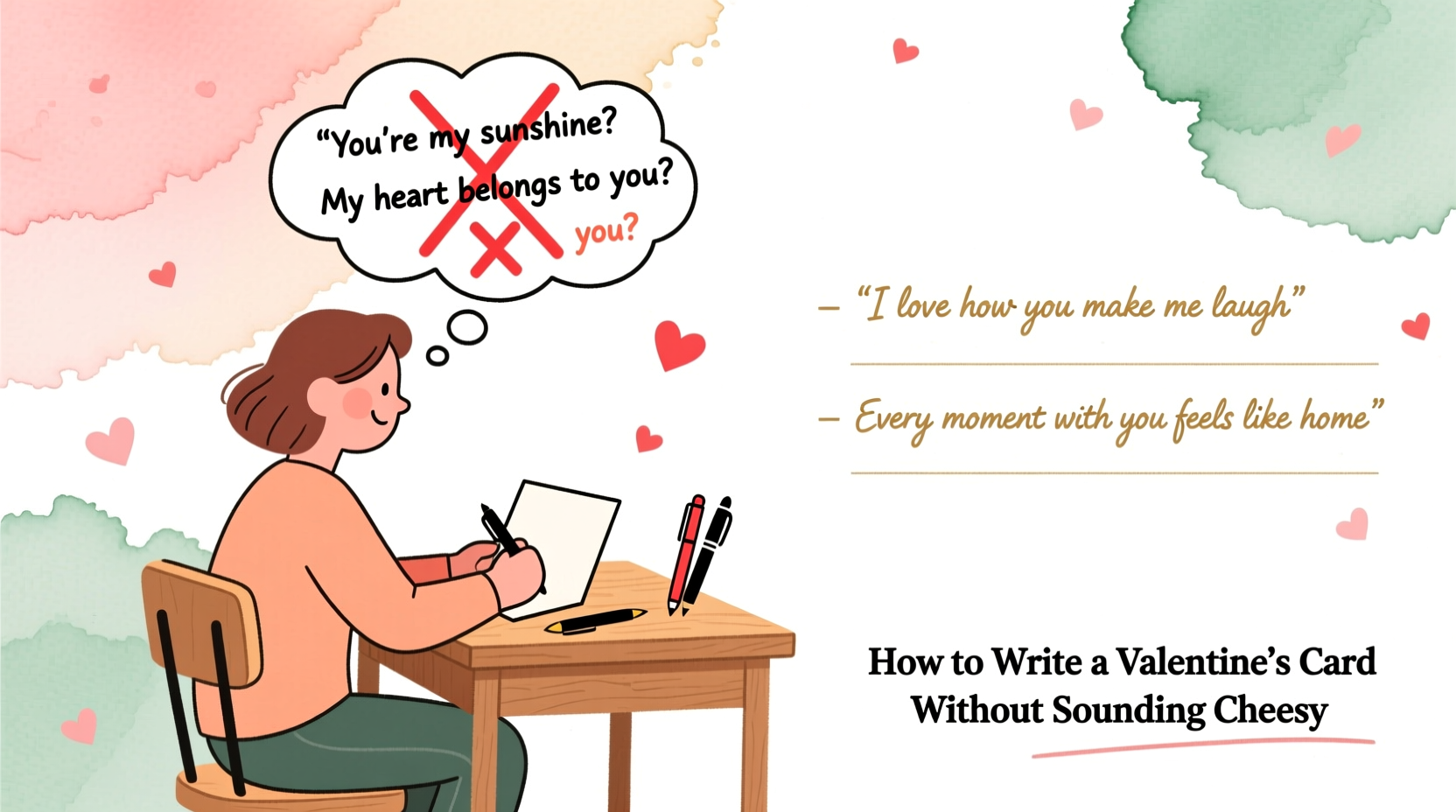 how to not sound corny with valentines day card