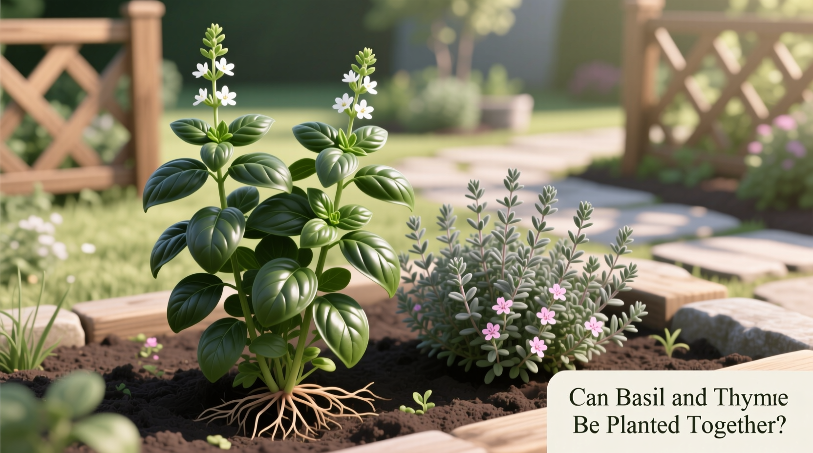 can basil and thyme be planted together