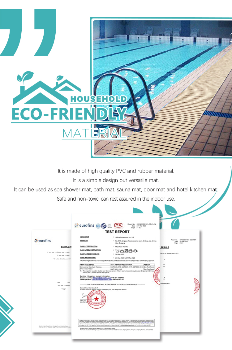 2022 New Style Pvc floor Mat Bathroom swimming pool Non Slip waterproof floor mat(图2)