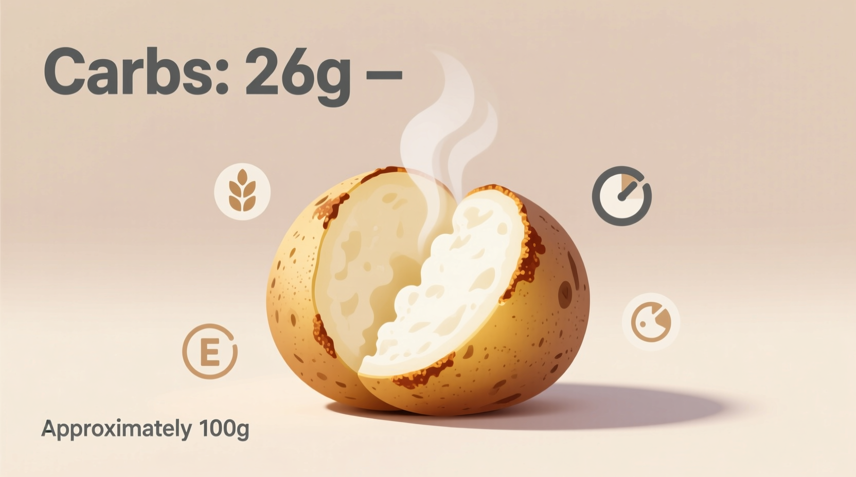 carbs in small baked potato