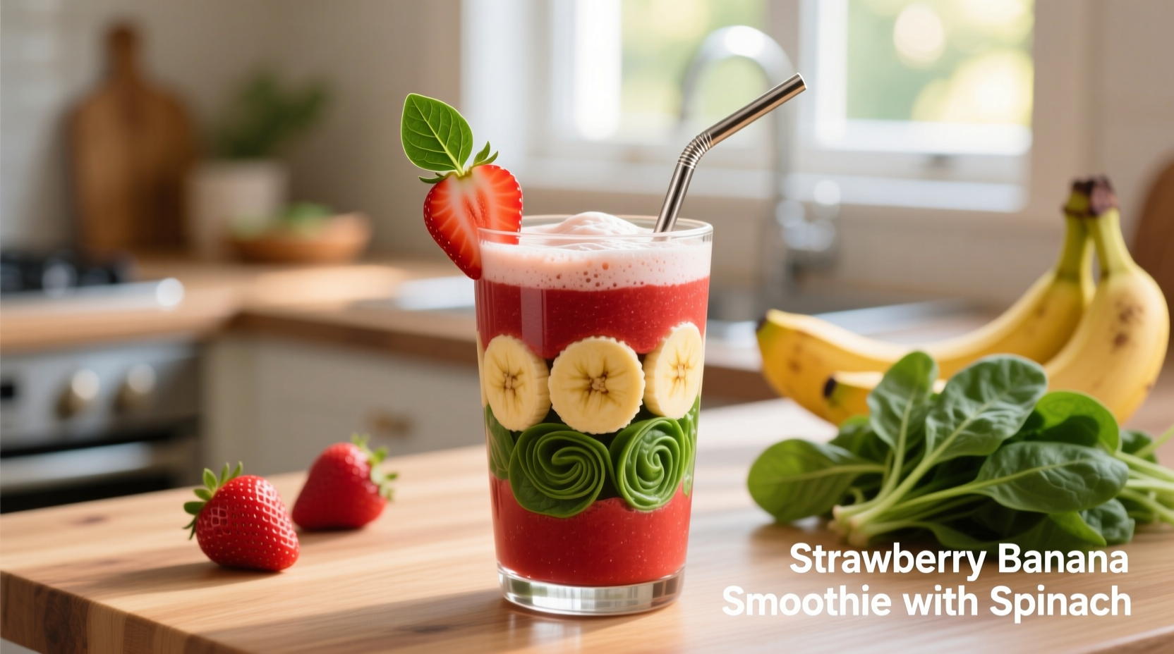 Perfect Strawberry Banana Spinach Smoothie Recipe & Benefits