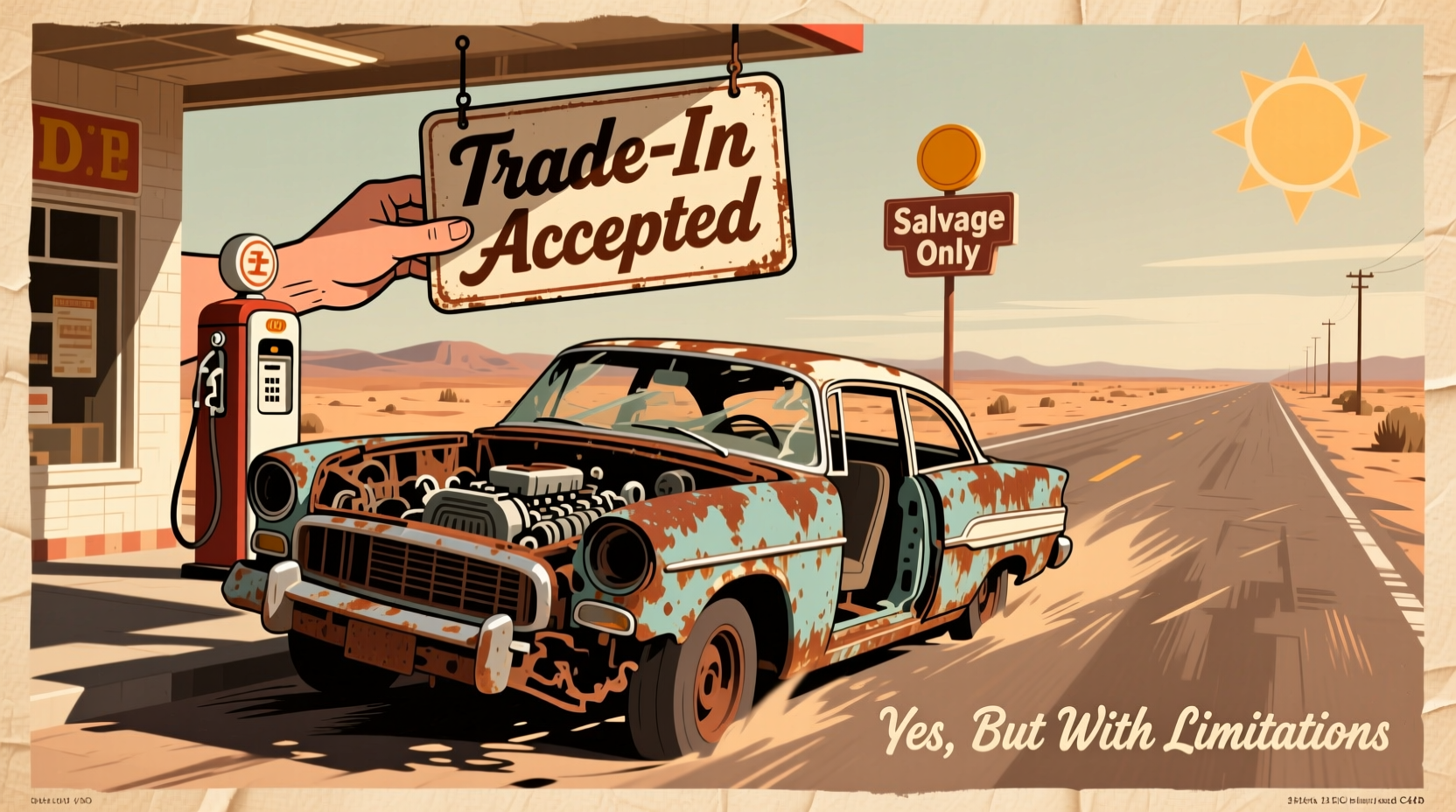 can you trade in a salvage car