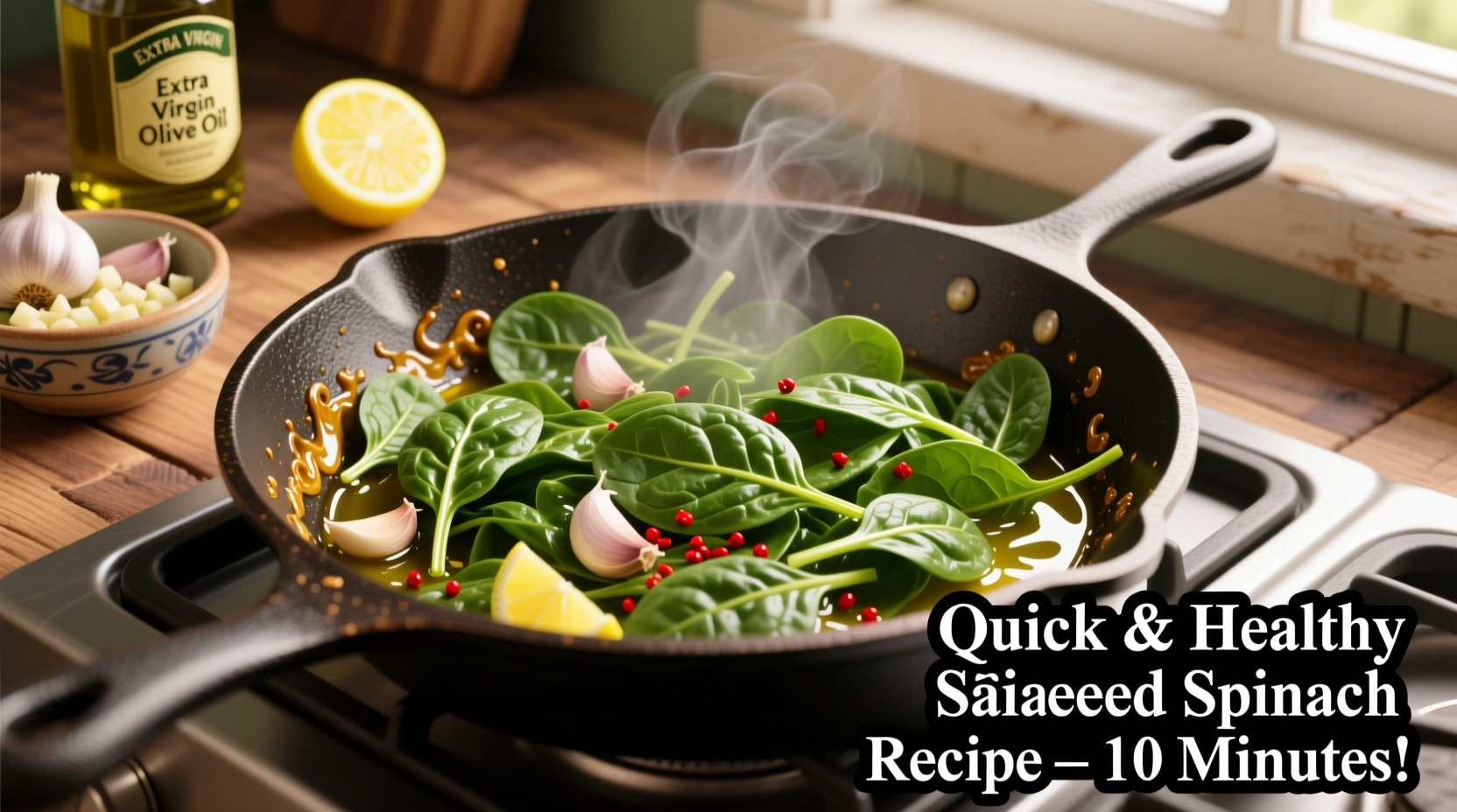 Perfect Sautéed Spinach Recipe in 5 Minutes (No Sogginess)