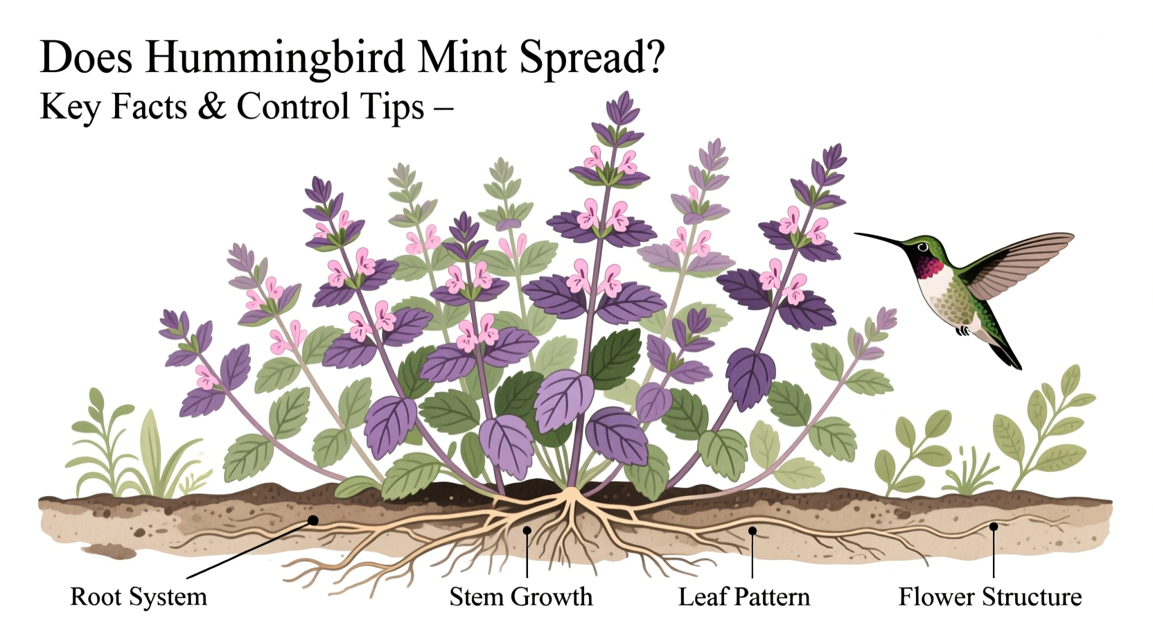 does hummingbird mint spread