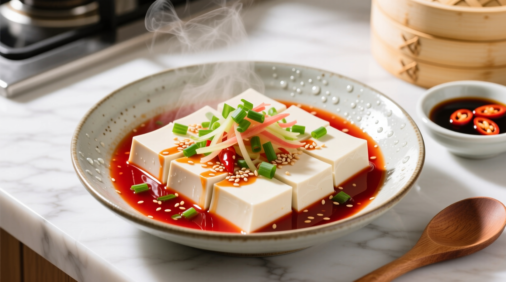 spicy cold tofu is your go to quick summer dish