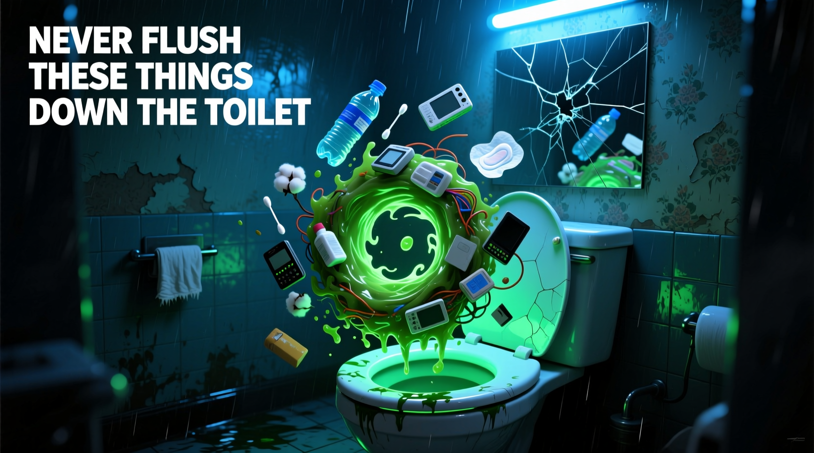 never flush these things down the toilet