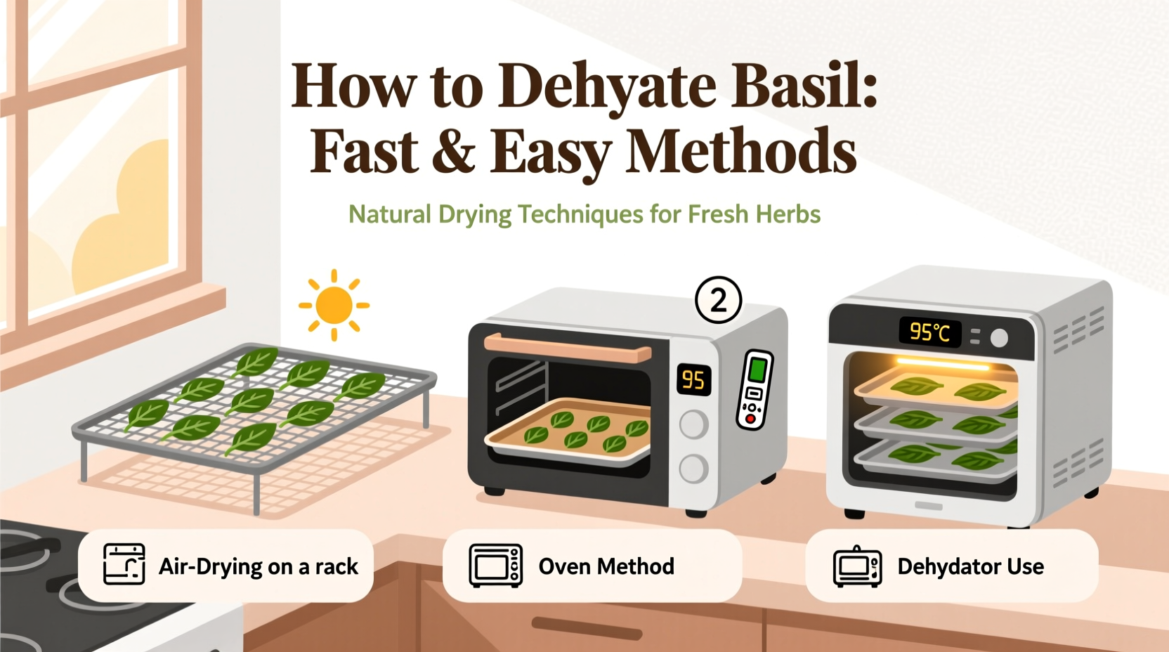 how do you dehydrate basil