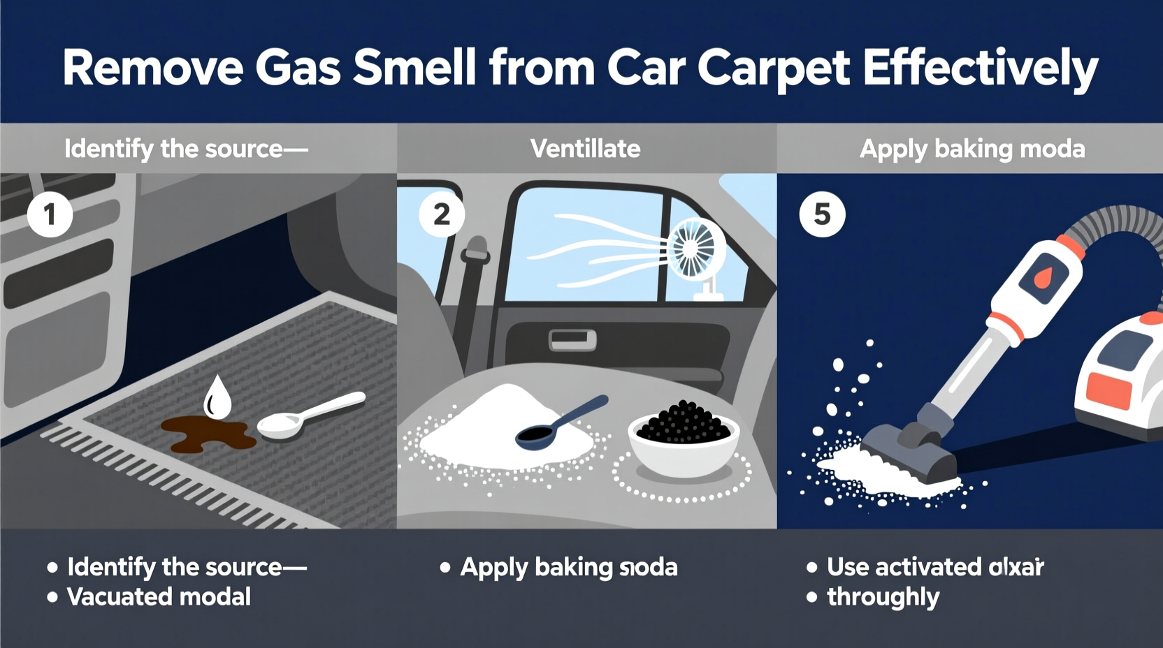 how do you get gas smell out of car carpet