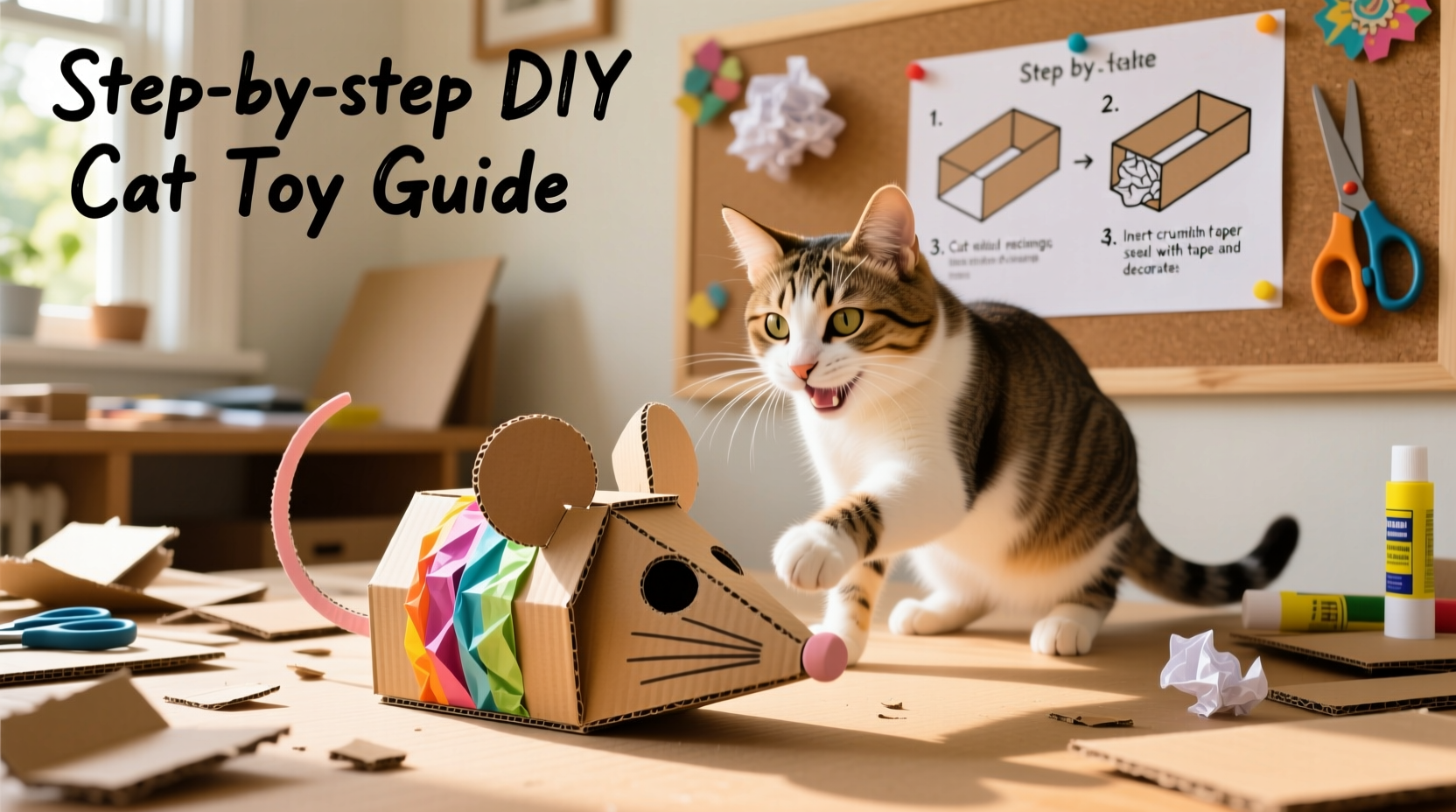 creative and easy diy cat toys from cardboard step by step guide for happy cats