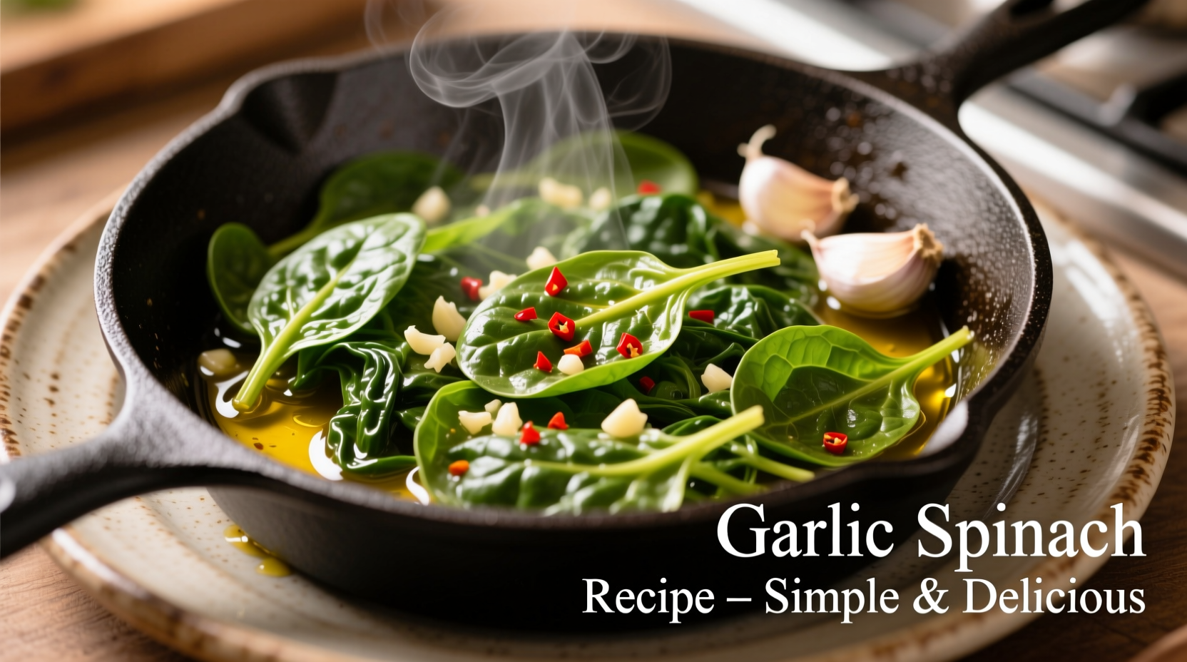 Perfect Garlic Spinach Recipe in 12 Minutes