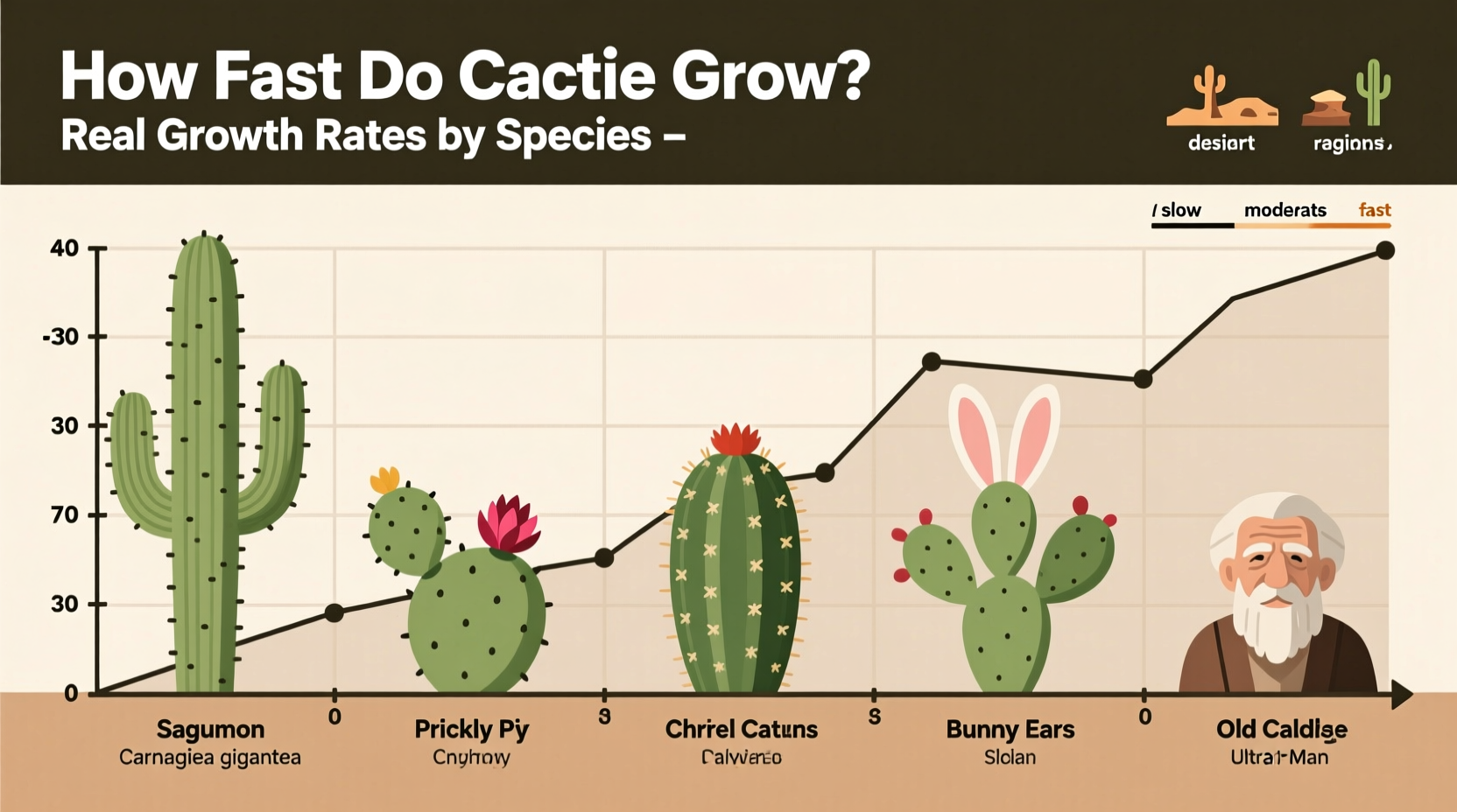 how fast do cactus grow